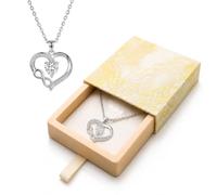 1 cadena de corazón, cadena de plata con corazón, collares para mujeres, cadena Pandora, corazón, colgante de corazón, regalo de joyería para mujer, regalo de día de la madre, día de San Valentín
