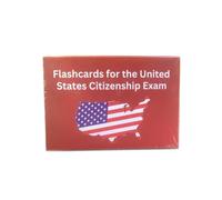 1 caja de 100 tarjetas de preguntas para el examen de ciudadanía de Estados Unidos, tarjetas de examen cívico estadounidense, juego de estudio de papel para la sociedad y la política