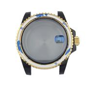 1 Caja de 40,5 mm for NH35, Lupa Plana, Cristal de Zafiro, Correa for NH35, Accesorios for Reloj, Piezas compatibles con el Movimiento NH35.(Case 7)