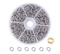 1 caja de argollas abiertas de acero inoxidable 304 de 6 mm para fabricación de joyas, de PandaHall Elite