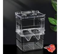 1 caja de cría de peces, separador de peces bebé para tanque, caja de cría de plástico transparente, no se deforma ni se rompe fácilmente, adecuado para peces frágiles, camarones y peces pequeños.