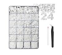 1 caja de diamantes de imitación de resina con parte trasera plana, decoración artística en 3 mm, 4 mm, 5 mm, 6 mm, varios tamaños, 10000 pastillas de diamantes de imitación de resina