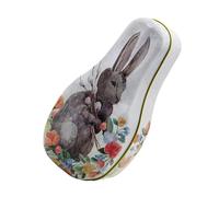 1 caja de lata de huevo Easter - Easter Candy Storage Tin Box, Cookie Storage Case With Lid | Holiday Tinplate Treat Holder Organizer | Versátil Snack Container | Candy Packaging For Boys, Girls, Kids