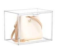 1 caja de plástico transparente apilable con cierre magnético, 36 x 27 x 22 cm, cajas para zapatos, almacenamiento a prueba de polvo, vitrina, vitrina, vitrina, vitrina, vitrina, vitrina, vitrina