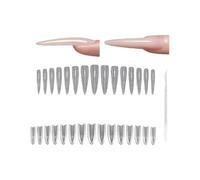 1 caja de puntas de extensión ovaladas de manicura sin esfuerzo, no se necesitan herramientas, alargamiento instantáneo para estilos de uñas de mamá