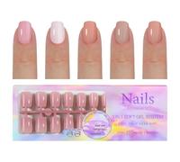 1 Caja De Uñas Postizas Artificiales Cubierta Sobre Prensa Desnuda Puntas Gel Francés Suministros Manicura