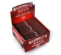 1 caja - Elements Red Connoisseur King Size Slim Slow Burning Rolling paper + tips