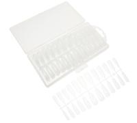 1 Caja Pegatinas de Extensión de Uñas ABS Mate, Surtido | Tamaños Variados, Fácil de Pintar, para Esmalte y Pegamento, Uso Profesional en Bar y Manicura