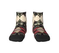 1 calcetines negros para adultos, unisex, suaves y acogedores, para deportes y uso casual, estampado aterrador de cuentos invisibles y corte bajo, cálidos para invierno, 1 negro., Altoa única
