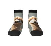1 calcetines negros para adultos, unisex, suaves y acogedores, para deportes y uso casual, estampado de avatar de alpaca que no se ve y corte bajo, cálido para invierno, 3 Negro, Altoa única