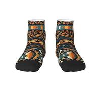 1 calcetines negros para adultos, unisex, suaves y acogedores, para deportes y uso casual, estampado de textura étnica tribal africana que no se ve y corte bajo, cálido para invierno, 1 negro., Altoa