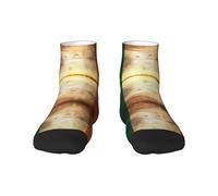 1 calcetines negros para adultos, unisex, suaves y acogedores, para deportes y uso casual, estampado de bandera irlandesa que no se ve y corte bajo, cálido para invierno, 2 Negro-2, Altoa única