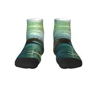1 calcetines negros para adultos, unisex, suaves y acogedores, para deportes y uso casual, estampado Little Bridge in the East No Show & Low Cut, Winter Warm, 1 negro., Altoa única