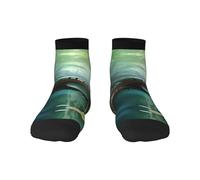 1 calcetines negros para adultos, unisex, suaves y acogedores, para deportes y uso casual, estampado Little Bridge in the East No Show & Low Cut, Winter Warm, 3 Negro, Altoa única