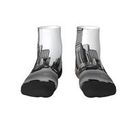 1 calcetines negros para adultos, unisex, suaves y acogedores, para deportes y uso casual, estampado Urban Vibes que no se ve y corte bajo, cálido para invierno, 2 Negro-2, Altoa única