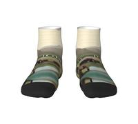 1 calcetines negros para adultos, unisex, suaves y acogedores, para deportes y uso casual, estampado Wild Journeys que no se ve y corte bajo, cálido en invierno, 1 negro., Altoa única