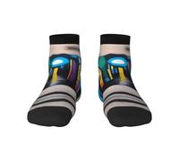 1 calcetines negros para adultos, unisex, suaves y acogedores, para deportes y uso casual, impresión de arte callejero que no se ve y corte bajo, cálido en invierno, 2 Negro-1, Talla única
