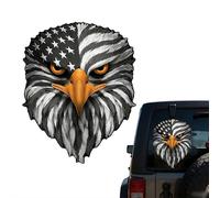 1 calcomanía reflectante de la bandera de Estados Unidos con ojos de águila, bandera patriótica americana, águila calva, calcomanías de parachoques de águila calva, calcomanía patriótica impermeable