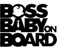 1 calcomanía reflectante para ventanilla de coche, diseño de bebé a bordo de Black Boss, calcomanías e imanes