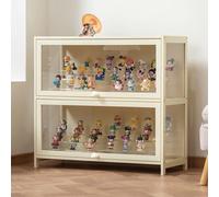 1 camadas Vitrina expositora para coleções, Vitrina de acrílico Forte capacidade de Carga e durabilidade especificações ricas fácil de Abrir e fechar, Transparente em três Lados-White(80×32×73cm)