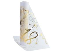 1 camino de mesa para 18 cumpleaños, 28 cm x 10 m, color dorado, decoración de mesa de cumpleaños y poliéster, decoración de 18 cumpleaños para niñas, para cumpleaños, aniversarios, fiestas