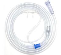 1 cánula de oxígeno para adultos con puntas curvadas suaves y tubo resistente al aplastamiento de 4 pies