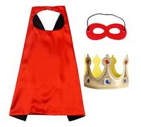 1 Capa Infantil, 1 Máscara Y 1 Corona Dorada, Accesorios para Disfraces Infantiles, Accesorios para Disfraces De Fiesta