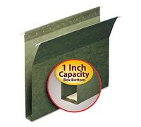 1" Capacity Box Bottom Hanging File Folders, Letter, Green, 25/Box