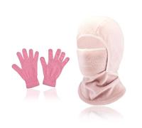 1 Capucha Protectora Para La Cara Y 1 Par De Guantes De Felpa Sin Dedos, Capucha Cálida Para Niños, Capucha Exterior Resistente Al Viento, Equipo De Esquí