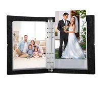 1 carpeta de anillas A5 y 40 hojas, 80 bolsillos, fundas transparentes de doble cara, fundas para tarjetas coleccionables para A5, 6 agujeros, juego de álbum de fotos de carga superior, dimensiones