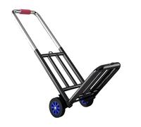 1 carretilla plegable con asa telescópica y zona de carga plegable, capacidad de carga de hasta 100 kg, carretilla de transporte de aluminio (72 ~ 101 cm)