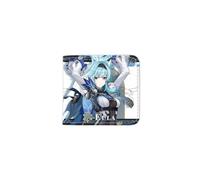 1 cartera Genshin Impact de cuero periférico con estampado de anime corto de poliuretano, Estilo 9, Talla única, Anime