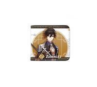 1 cartera Genshin Impact de piel sintética con estampado de anime, Estilo 25, Talla única, Anime