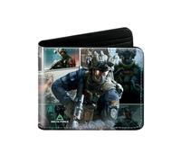 1 cartera periférica Delta Force de piel con estampado de sección corta, Sty 1, One Size, Bonito