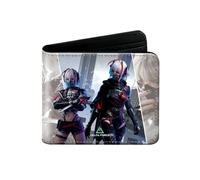 1 cartera periférica Delta Force de piel con estampado de sección corta, Sty 8, One Size, Bonito
