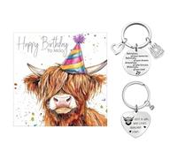 1 Cartón, 2 Llaveros, Adornos De Embalaje De Caja, Regalos Personalizados Creativos, Cartón De Fiesta De Navidad.