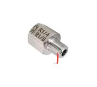 1 casquillo reductor hexagonal BSPT hembra a macho M10 12 1/8" 1/4" 3/8" BSPT NPT adaptador de acero inoxidable 304 de alta presión para manómetro (1l4 BSPP macho)