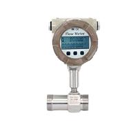 1 caudalímetro de acero inoxidable con pantalla digital de 4-20 mA, entrada de combustible por pulsos RS485, rosca de brida en línea(DN40-Clamp,4-20MA)