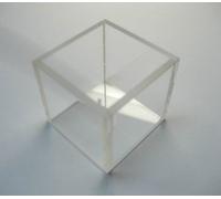 1 celda de fluorescencia de cuarzo grande personalizada con 4 ventanas transparentes, trayectoria de luz de 40 mm, volumen de 56 ml