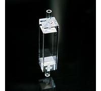 1 celda de fluorescencia de flujo de cuarzo for espectroscopia: trayectoria de luz de 10 mm, volumen de 3,5 ml, 4 ventanas transparentes