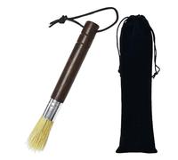 1 cepillo de café, 1 bolsa de almacenamiento, mango de cepillo de café, cepillo de mango, cepillo de mango de café, cepillo de accesorios de barista, cepillo de ébano, cepillo de café en polvo