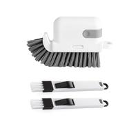 1 Cepillo De Limpieza 3 En 1, 2 Cepillos Para Rincones, Cepillo De Limpieza Multifuncional, Cepillo Para Rincones De Ventanas, Cepillo De Limpieza De Ranuras, Cepillo De Limpieza Portátil