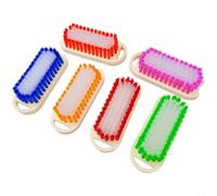 1 cepillo de limpieza multiusos con forma ovalada gruesa y cerdas de plástico rígidas para zapatos, lavandería, tazas y limpieza de grietas en el hogar o en viajes