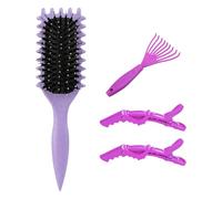 1 Cepillo Rizador Elástico, 1 Garra De Limpieza Del Peine, 2 Clips De Posicionamiento, Cepillo Peine Para El Cabello, Cepillo Rizador Para Peinar