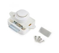 1 cerradura de botón for puerta de armario, cajón, caravana, barco, casa, muebles, herrajes for caravanas y caravanas.(Carlock001-White)