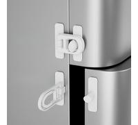 1 cerradura personalizable para puerta de refrigerador y congelador, no requiere herramientas ni perforaciones, color blanco