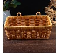 1 cesta de frutas para colgar en la pared para cocina, imitación de ratán, soporte para productos, cestas colgantes de verduras bohemias, cestas de almacenamiento para despensa, patata, ajo, cebolla