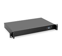 Rackchoice Chasis mini ITX compacto de 1U para servidor/escritorio, 9.84 pulgadas de profundidad, compatible con placa base Mini-ITX, tipo C y USB 3.0, color negro