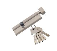 1 cilindro asimétrico de latón con pomo para puerta de aleación de aluminio, repuesto seguro para puerta corredera de patio (40+60t)