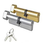1 cilindro de cerradura de 70 mm con 3 llaves, cerradura de puerta, accesorios de ferretería for el hogar.(Gold-70mm)